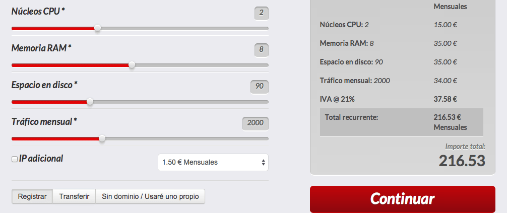 Servidores VPS personalizados