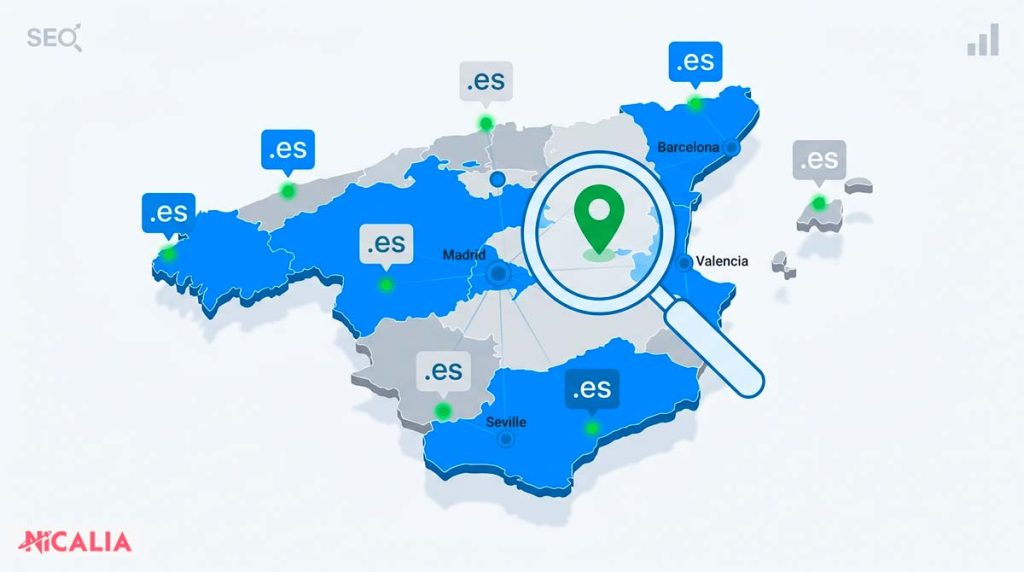 Dominios .es y SEO local: domina tu mercado en Internet Registrar dominios .es con Nicalia