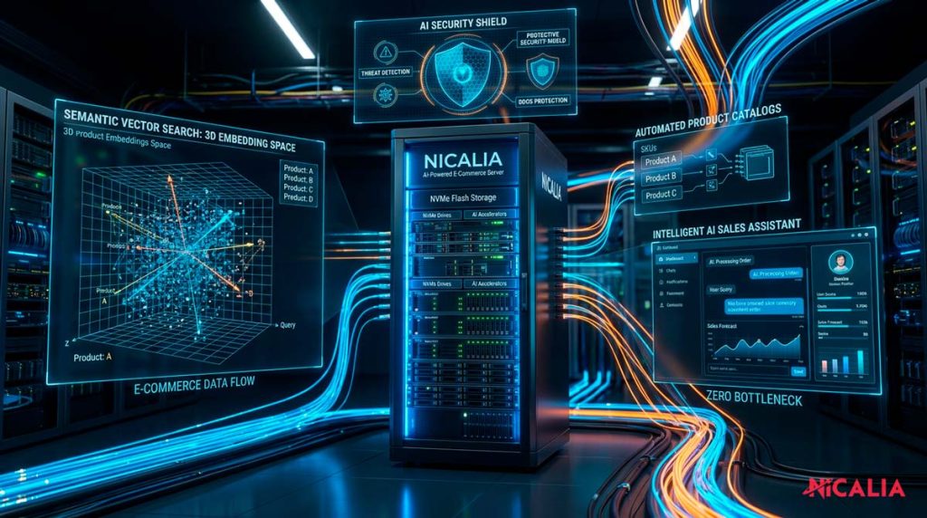 Herramientas de IA en e-commerce, ¿Qué hosting necesitas? ¿Qué hosting necesitas si quieres implementar herramientas de IA en tu ecommerce? Nicalia Hosting