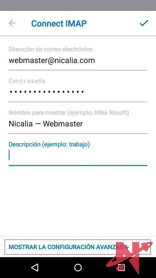 connet-IMAP-normal-outlook-android-nicalia