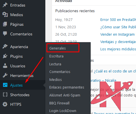 Cambiar URL de WordPress