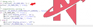 define true prestashop