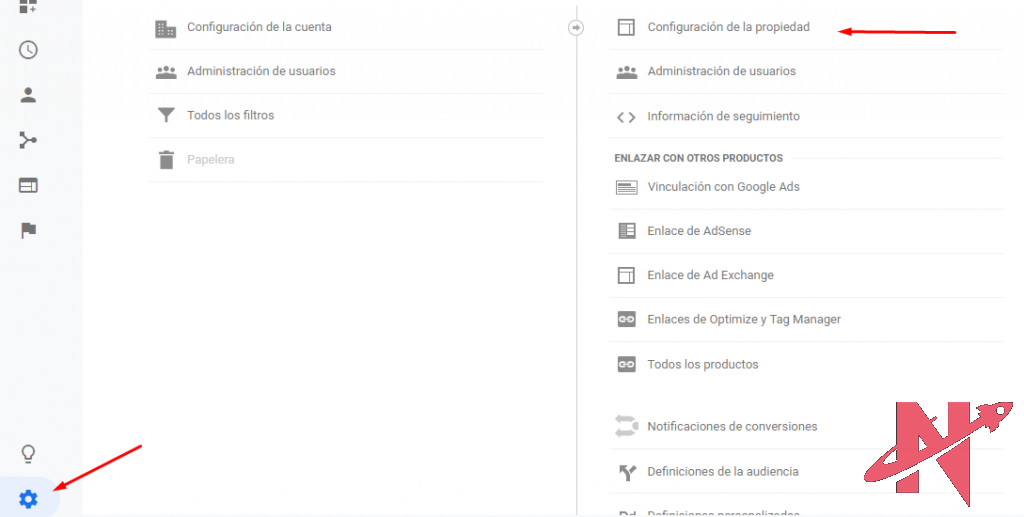 configuracion de la cuenta google analytics