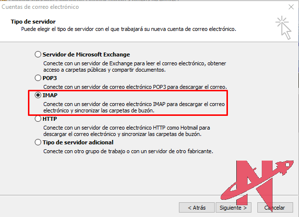 imap en outlook 2003