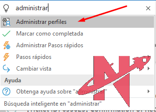 administrar perfiles outlook