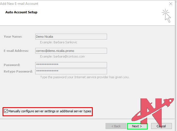 ajustes automaticos outlook 2007