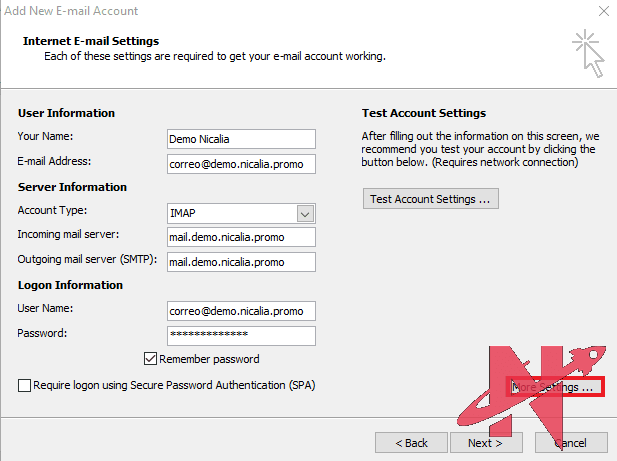ajustes de correo en outlook 2007