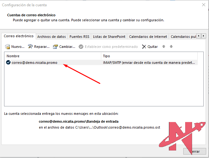 correo configuracion outlook